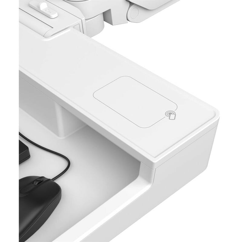 Ergotron CareFit Mounting Arm for Monitor, Mouse, Keyboard, LCD Display - White - Thumbnail 2