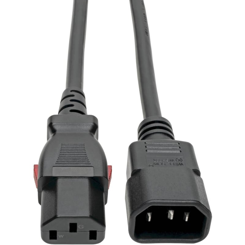 Eaton Tripp Lite Series Power Extension Cord, Locking C13 to C14 PDU Style - 10A, 250V, 18 AWG, 2 ft. (0.61 m) - Thumbnail 1