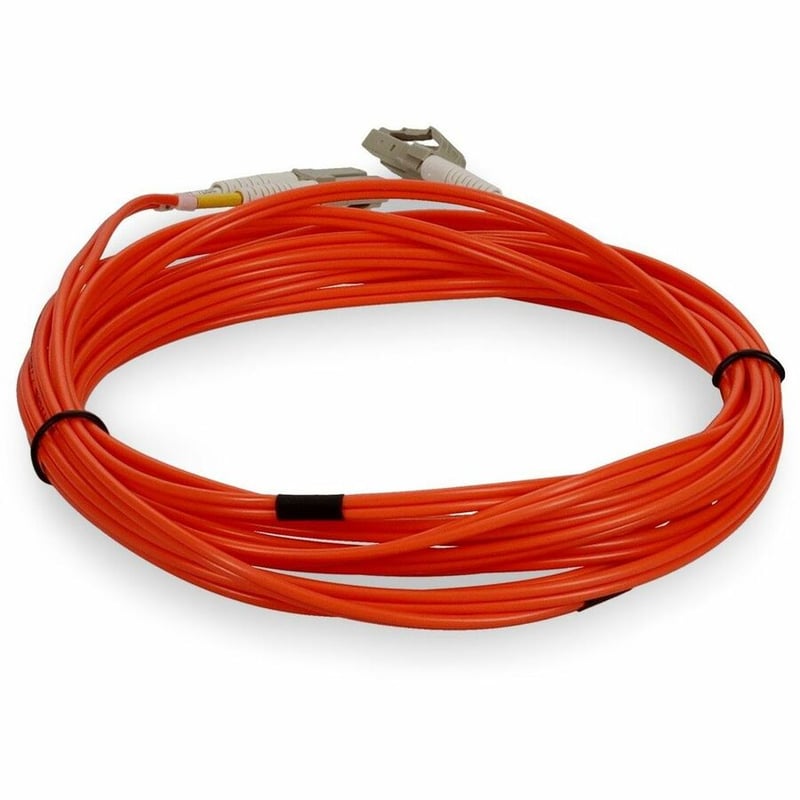 AddOn 3m LC to LC Orange OM1 Duplex OFNR (Riser-Rated) TAA MMF Fiber Patch Cable - Thumbnail 4