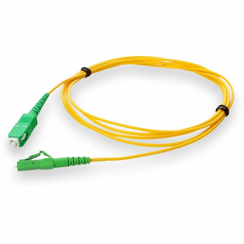 AddOn 5m ASC to ALC Yellow OS2 Simplex OFNR (Riser-Rated) SMF Fiber Patch Cable - Thumbnail 1