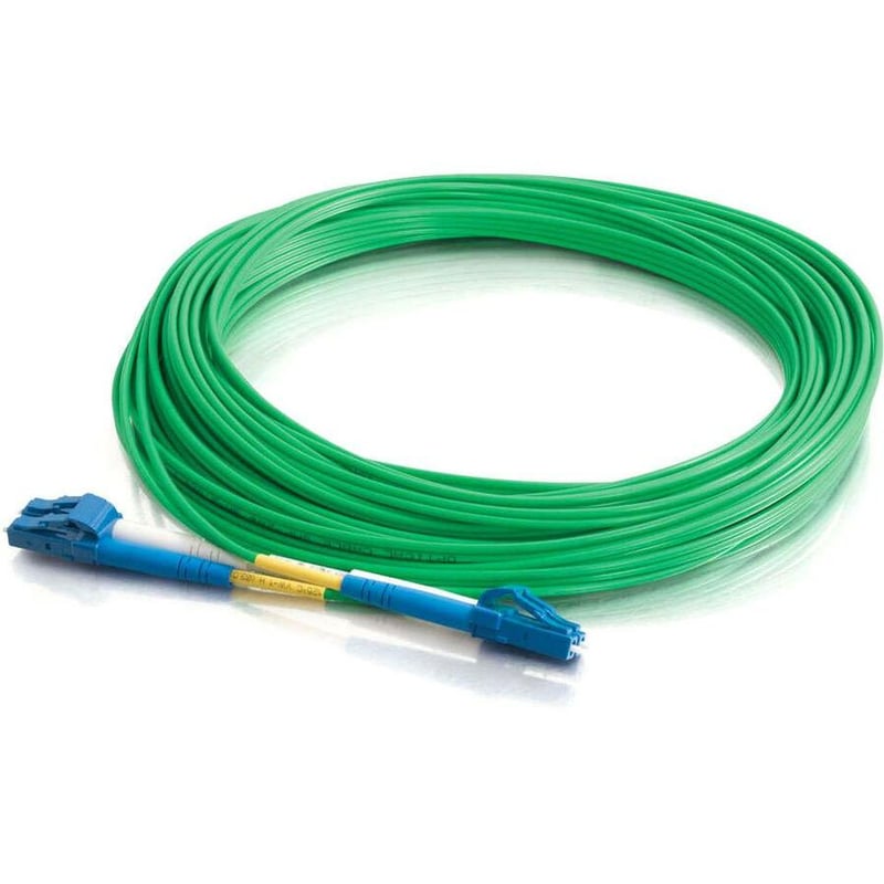 C2G-1m LC-LC 9/125 OS1 Duplex Singlemode PVC Fiber Optic Cable - Green - Thumbnail 1
