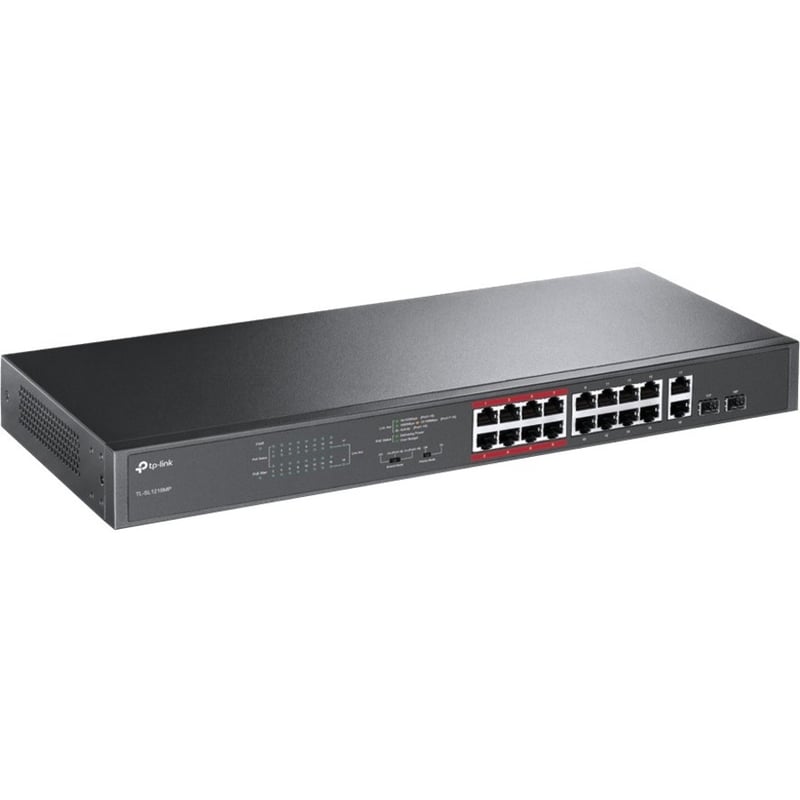 TP-Link TL-SL1218MP - 16 Port 10/100Mbps Fast Ethernet PoE Switch - Thumbnail 2