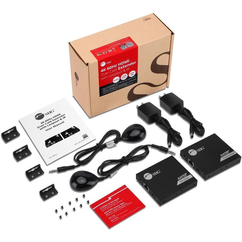 SIIG 4K 60Hz HDMI Over Cat6 Extender with Loopout & IR - Thumbnail 2