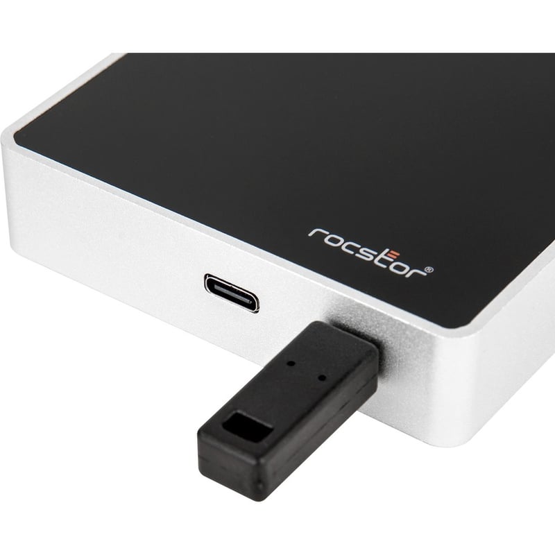 Rocstor Rocsecure EX32 1 TB Portable Rugged Hard Drive - 2.5" External - SATA (SATA/600) - Silver - TAA Compliant - Thumbnail 4