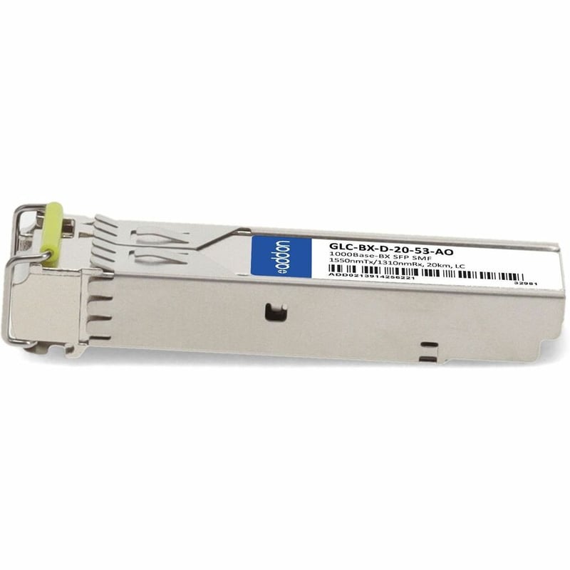 AddOn Cisco GLC-BX-D Compatible TAA Compliant 1000Base-BX SFP Transceiver (SMF, 1550nmTx/1310nmRx, 20km, LC) - Thumbnail 2
