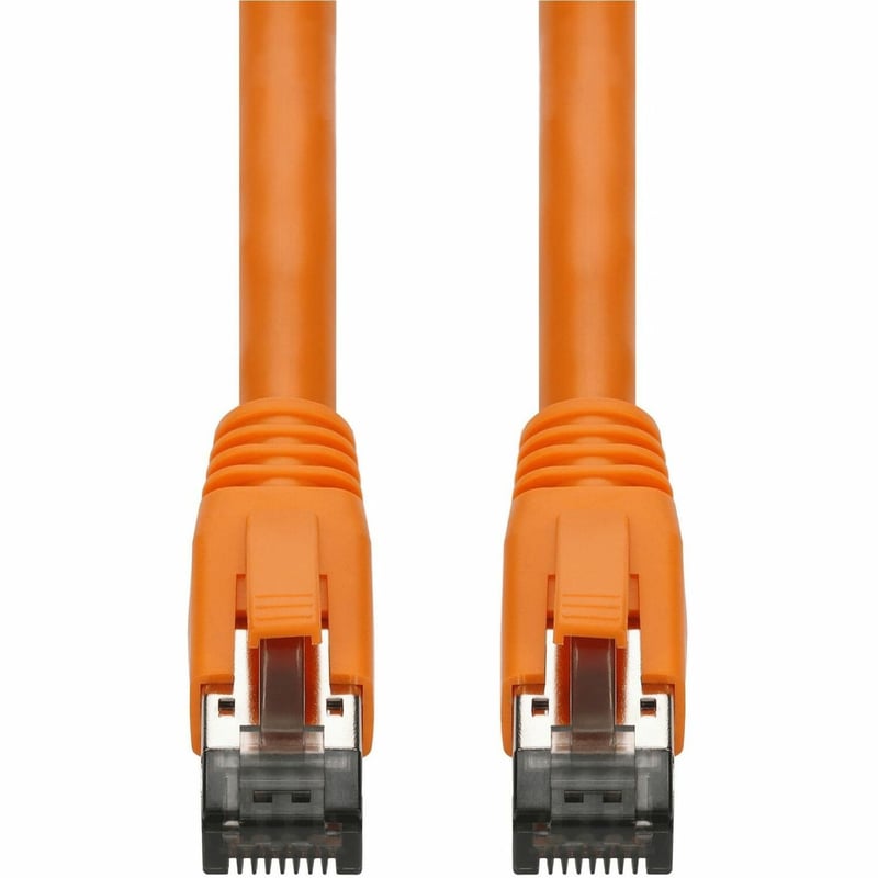 AddOn 5ft Orange CAT 8 Shielded (S/FTP) PVC Ethernet Cable Snagless Easy Boot RJ-45 M/M - Thumbnail 1