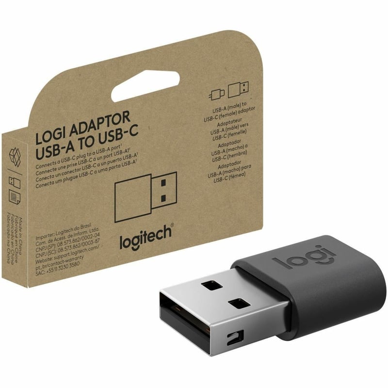 LOGI ADAPTOR USB-A TO C GRAPHITE - BROWN BOX - Thumbnail 1