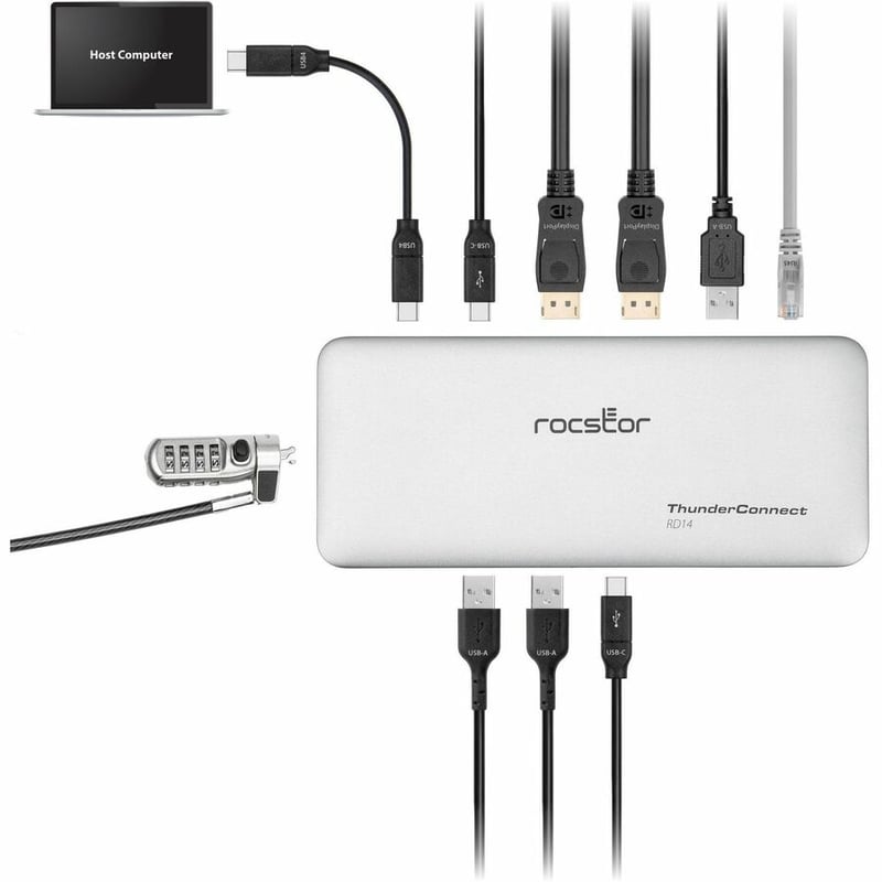 USB4 DOCKING STATION RD14 USB4 40G PORTABLE DOCT 8K30H - Thumbnail 2