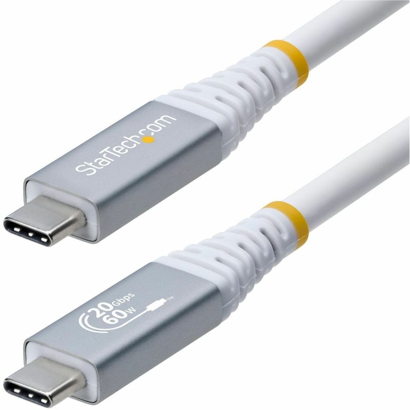 10FT USB4 CABLE WHITE USB-IF CERTIFIED 4K120/DP2.1/60W/20GBPS - Thumbnail 1