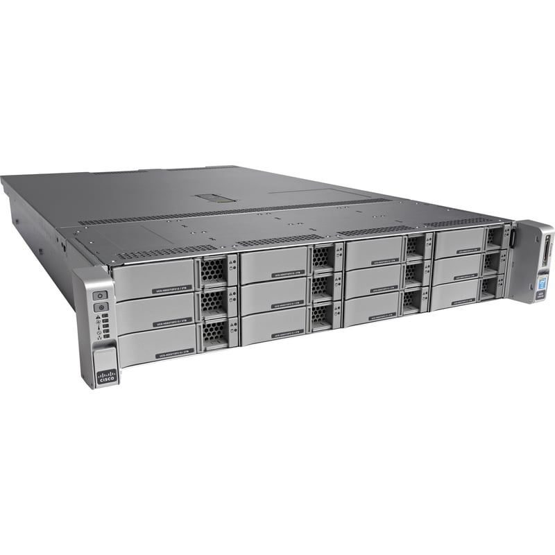 Cisco C240 M4 2U Rack Server - 2 Xeon E5-2680 v4 2.40 GHz - 256 GB RAM - 72 TB HDD - (12 x 6TB) HDD Configuration - Serial ATA Controller - Thumbnail 1
