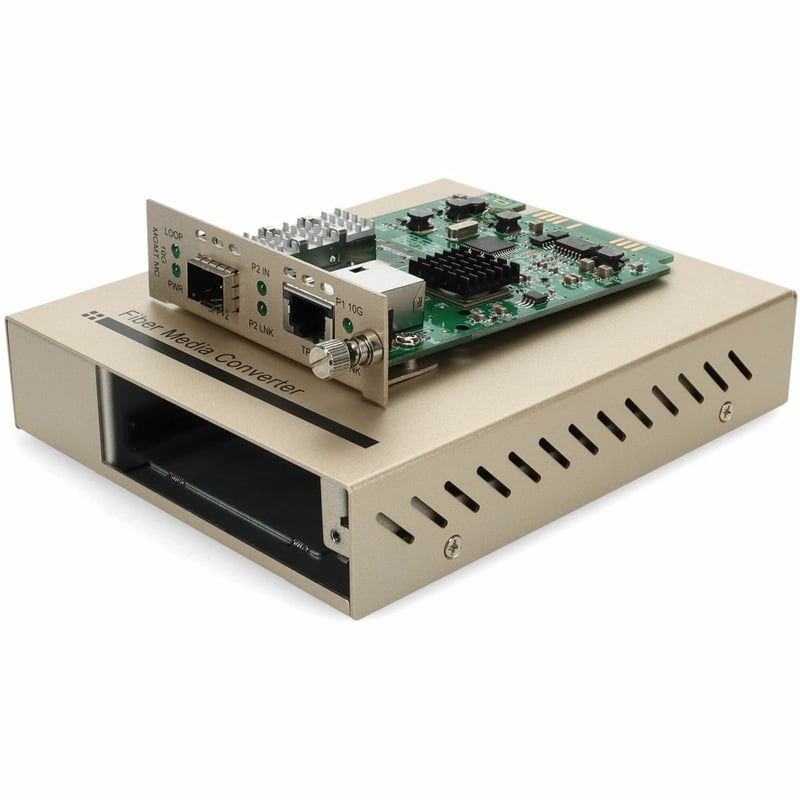 AddOn 10GBase-T RJ-45 & SFP+ Slot Standalone Media Converter Card Kit - Thumbnail 1
