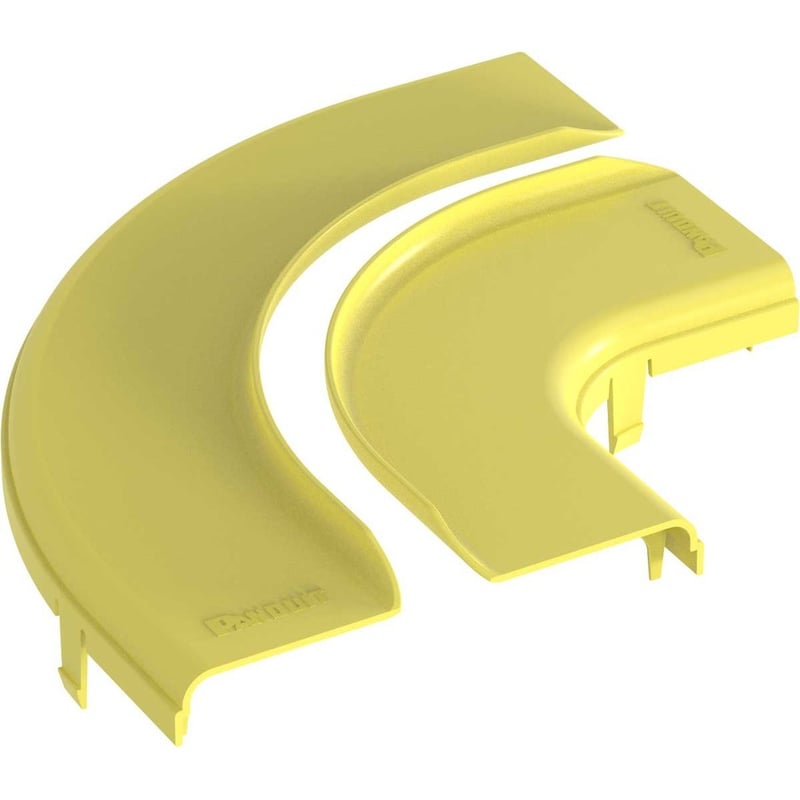 Panduit FiberRunner® Split Cover, Horizontal Right-Angle, 6x4, Yellow - Thumbnail 3