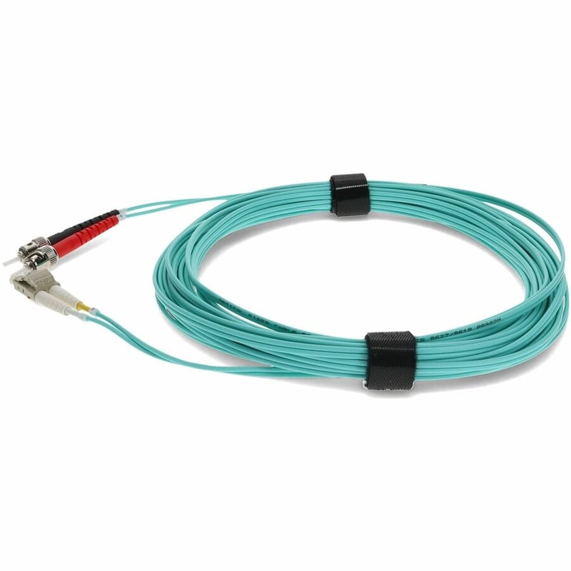 AddOn 1m LC (Male) to ST (Male) Aqua OM3 Duplex Fiber OFNR (Riser-Rated) Patch Cable - Thumbnail 2