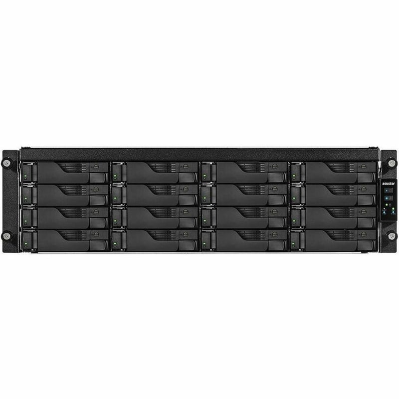 Asustor LOCKERSTOR 16R Pro AS7116RDX - 16 Bay NAS, Quad-Core 3.4-4.6GHz CPU, 4x 1GbE Port, 8GB RAM DDR4, 2U Rackmount Server with redundant Power Supply (Diskless) - Thumbnail 1