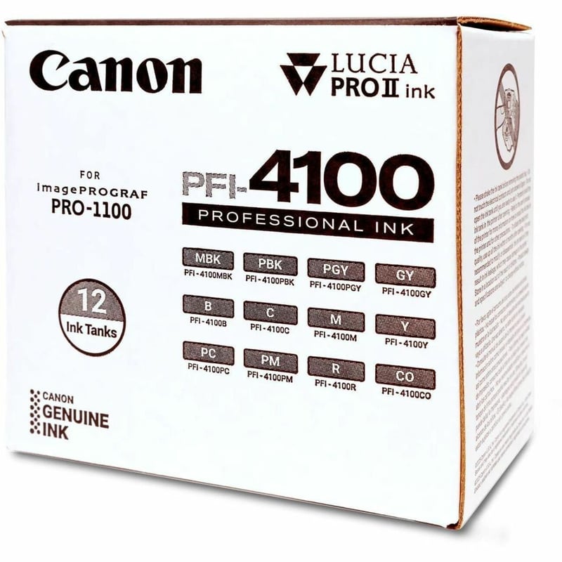 PFI-4100 12 COLOR PACK INKJET CONSUMABLES - Thumbnail 1