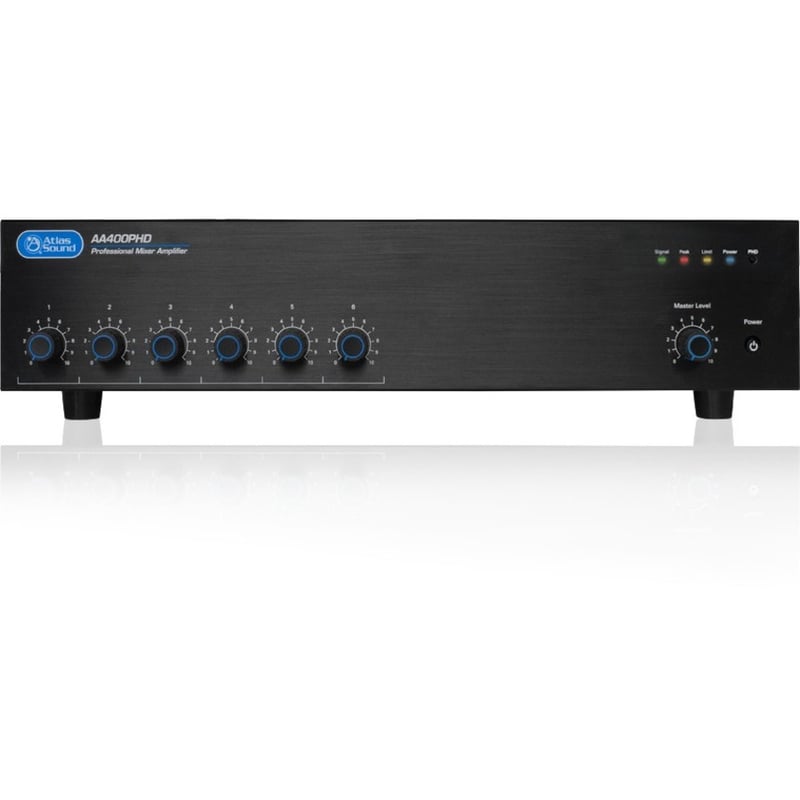 AtlasIED AA400PHD Amplifier - 2400 W RMS - 6 Channel - Black - Thumbnail 2