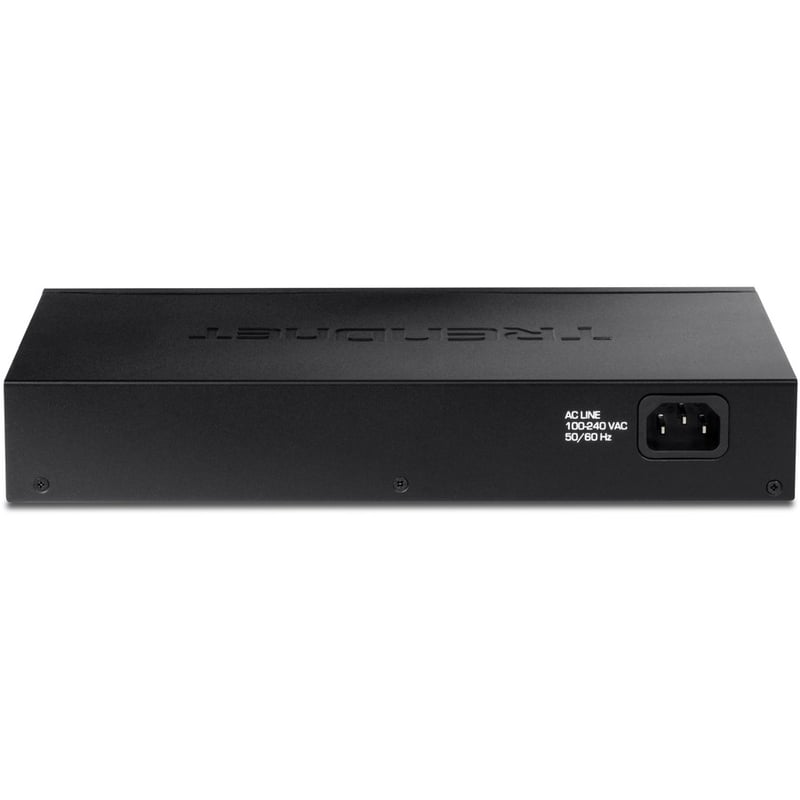 TRENDnet 24-Port Gigabit Switch, TEG-S25, 24 x Gigabit RJ-45 Ports, 48Gbps Switching Capacity, Fanless Design, Metal Enclosure, Internal Power Supply, Lifetime Protection, Black - Thumbnail 3