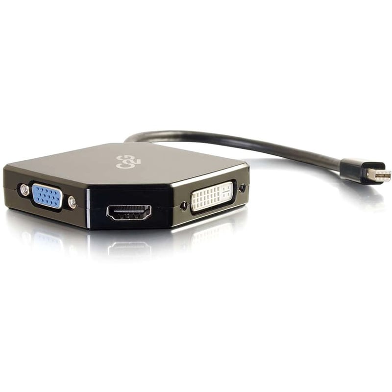 C2G Mini DisplayPor to HDMI, VGA or DVI Adapter - M/F - Thumbnail 1