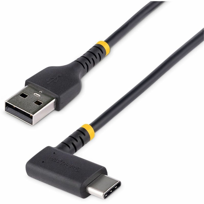 StarTech.com 6in (15cm) USB A to C Charging Cable Right Angle, Heavy Duty Fast Charge USB-C Cable, Durable and Rugged Aramid Fiber, 3A - Thumbnail 1