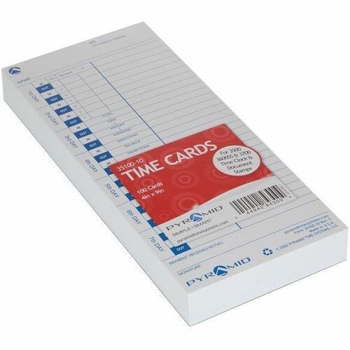 Pyramid 500/3700 Time Clock Universal Time Cards - Thumbnail 1