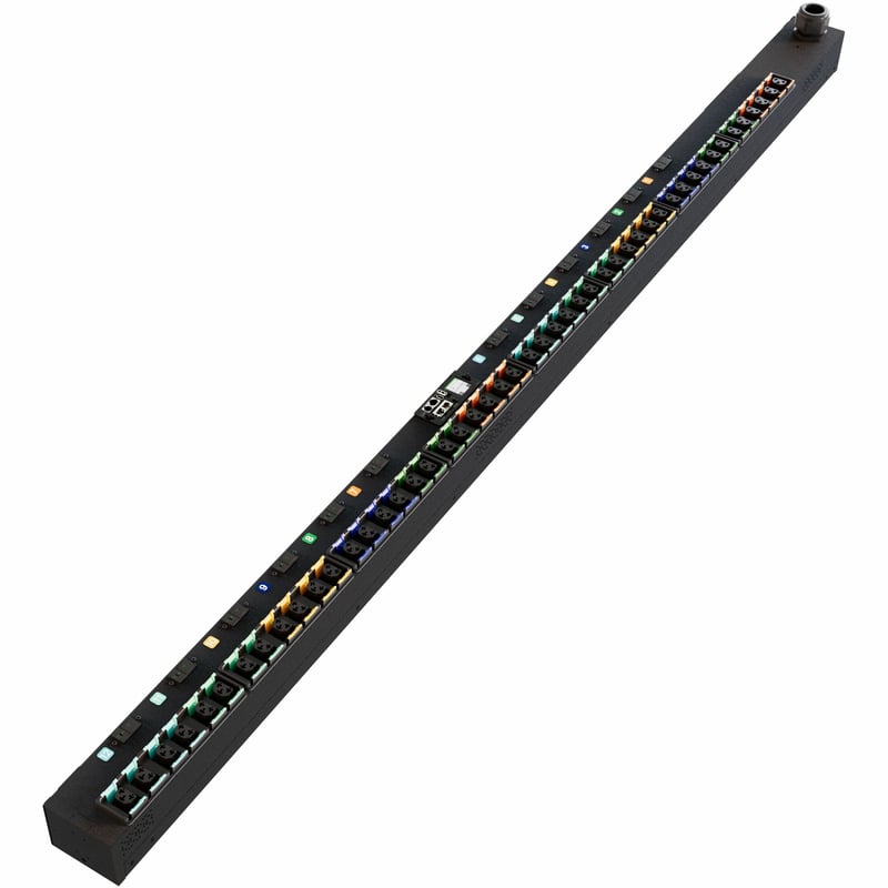 Vertiv PowerIT VP7U60A1 Switched Outlet Level Monitoring HD rPDU, Vertical, Three Phase, 48 Combination C13/C19 Outlets, 60/63A, 240/415V WYE, 0U - Thumbnail 1
