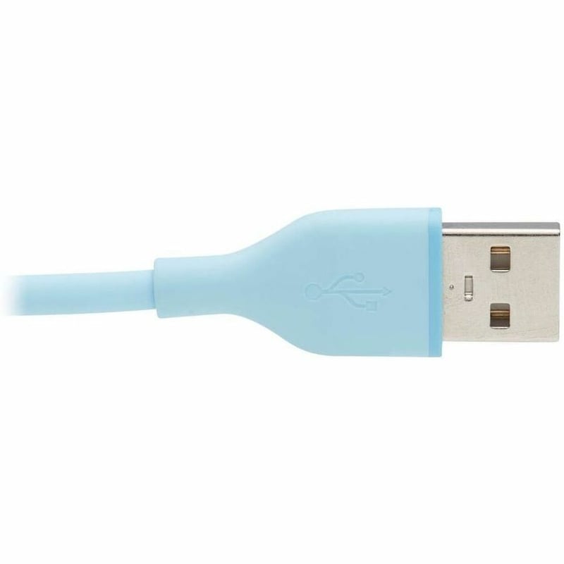 Tripp Lite by Eaton Safe-IT USB-A to USB-C Antibacterial Cable, USB 2.0, Ultra Flexible (M/M), Light Blue, 3 ft. (0.91 m) - Thumbnail 5
