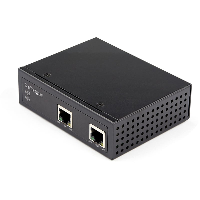 StarTech.com Industrial Gigabit PoE Extender - 60W 802.3bt PoE++ 100m/330ft - Power Over Ethernet Network Range Extender - IP-30 Hardened - Thumbnail 1