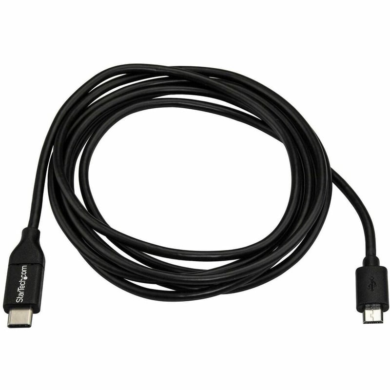 StarTech.com 2m 6 ft USB C to Micro USB Cable - M/M - USB 2.0 - USB-C to Micro USB Charge Cable - USB 2.0 Type C to Micro B Cable - Thumbnail 3