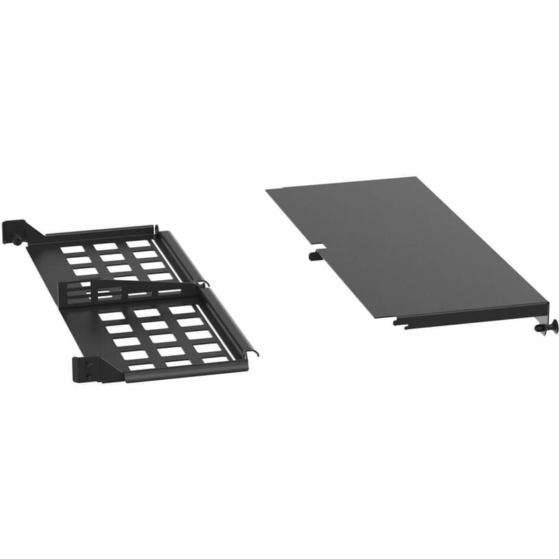 Panduit HD Flex Patch Panel Slack Plate w/Rear 1RU, Black - Thumbnail 3