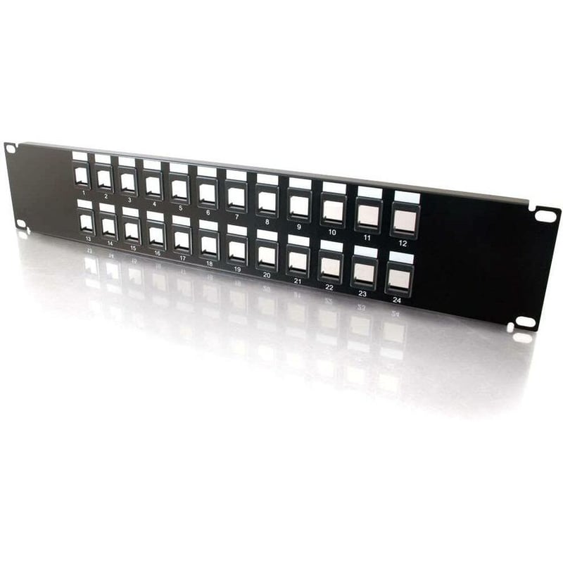 C2G 24-Port Blank Keystone/Multimedia Patch Panel - Thumbnail 1