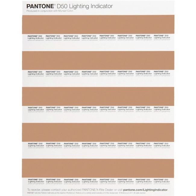 Pantone Lighting Indicator Stickers D50