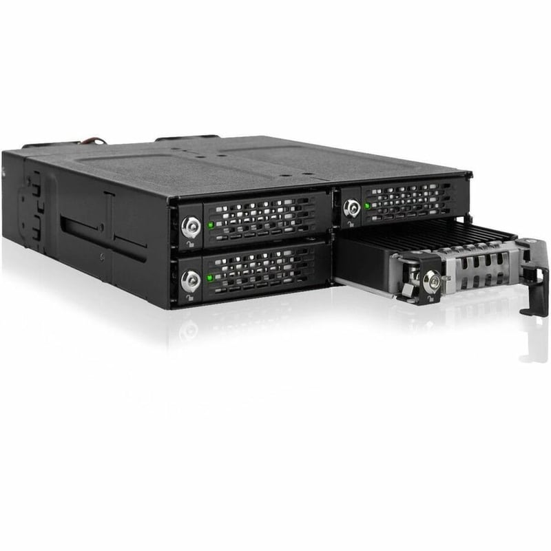 Icy Dock ToughArmor MB873MP-B V2 Drive Enclosure for 5.25" M.2, PCI Express NVMe 4.0 - SFF-8612 OCuLink Host Interface Internal - Black