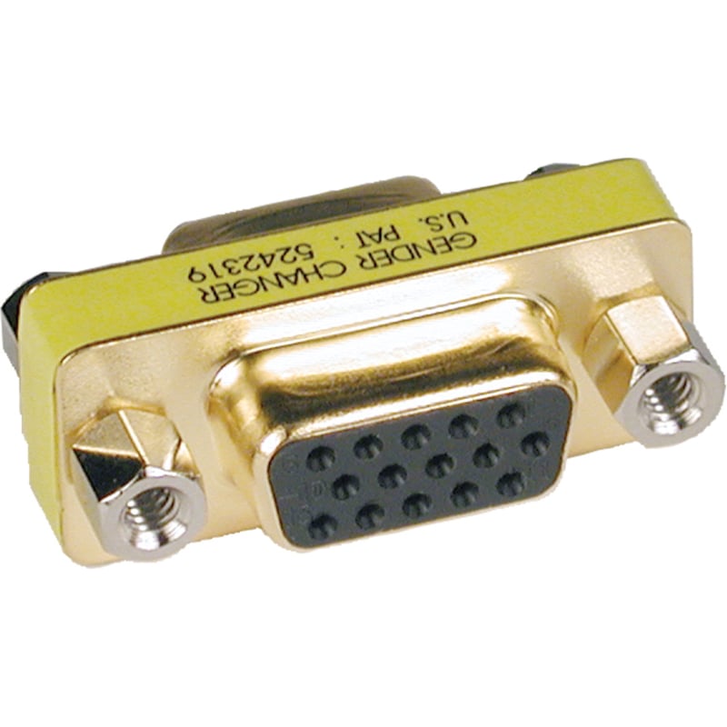 Tripp Lite by Eaton Compact / Slimline Gold VGA Video Coupler Gender Changer F/F