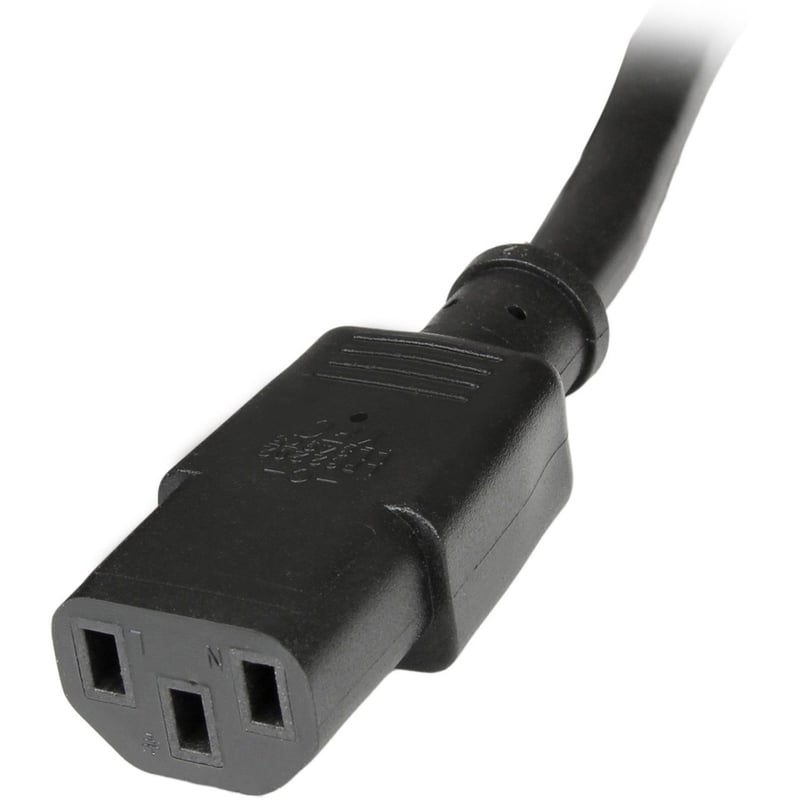 StarTech.com 1ft (0.3m) Power Extension Cord, C14 to C13, 10A 125V, 18AWG, Computer Power Cord Extension, Power Supply Extension Cable - Thumbnail 4