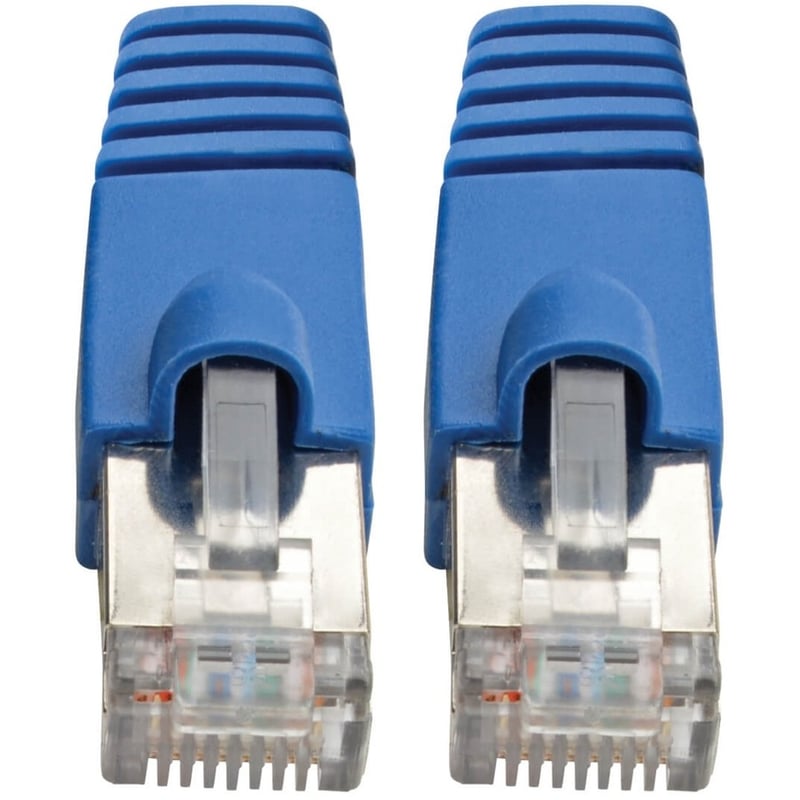 Eaton Tripp Lite Series Cat6a 10G Snagless Shielded STP Ethernet Cable (RJ45 M/M), PoE, Blue, 12 ft. (3.66 m) - Thumbnail 3