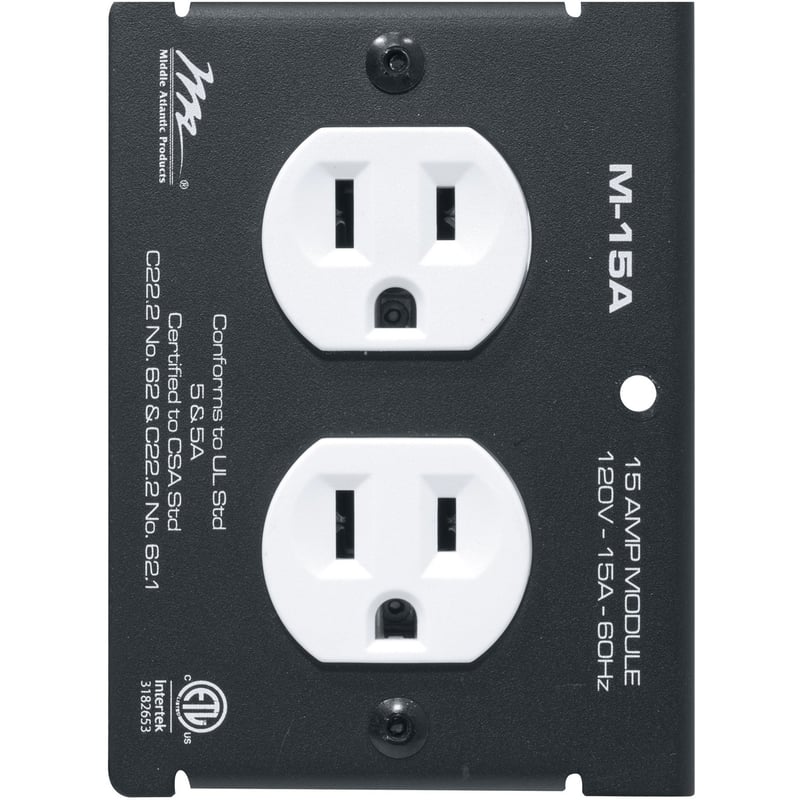 Middle Atlantic MPR Module, 15 A, Duplex