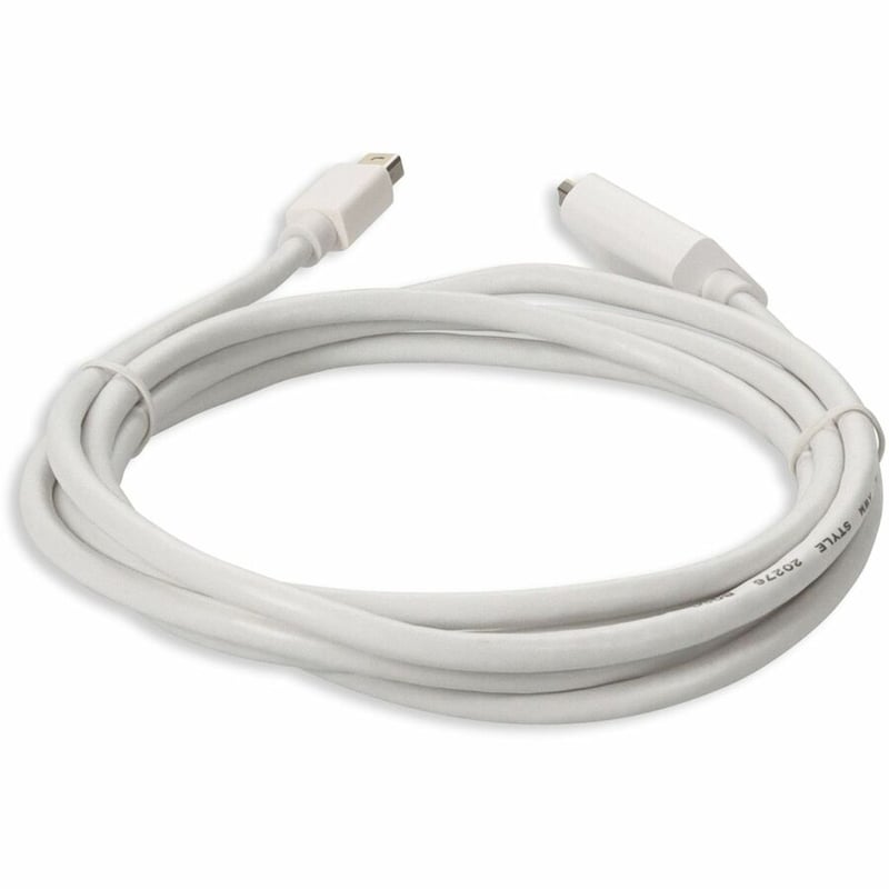 AddOn 6ft Mini-DisplayPort Male to HDMI Male White Cable For Resolution Up to 2560x1600 (WQXGA) - Thumbnail 4