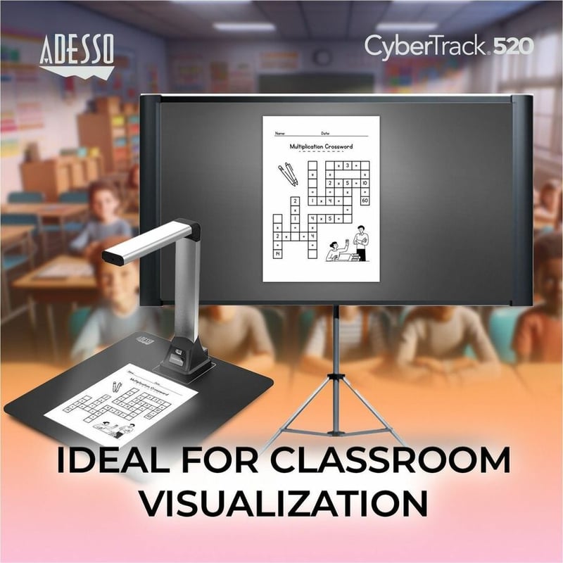 Adesso 5 Megapixel Fixed-Focus A4 Document Camera Scanner with OCR Text Recognition - Thumbnail 3