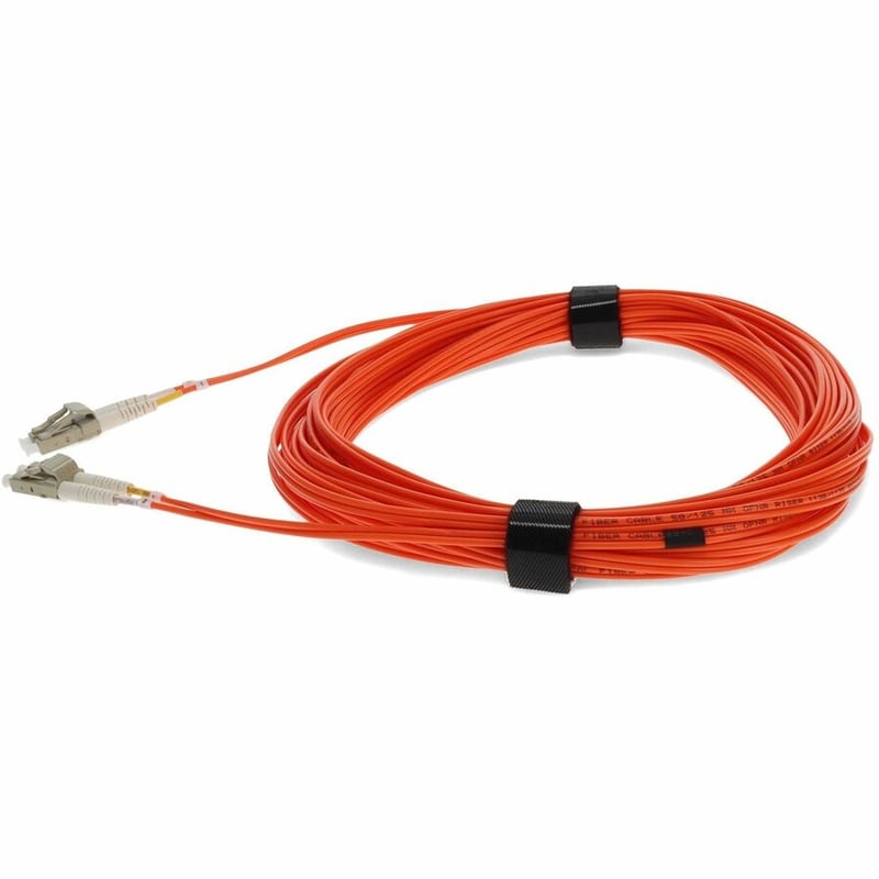 AddOn 15m LC to LC Orange OM2 Duplex OFNR (Riser-Rated) Fiber Patch Cable - Thumbnail 2