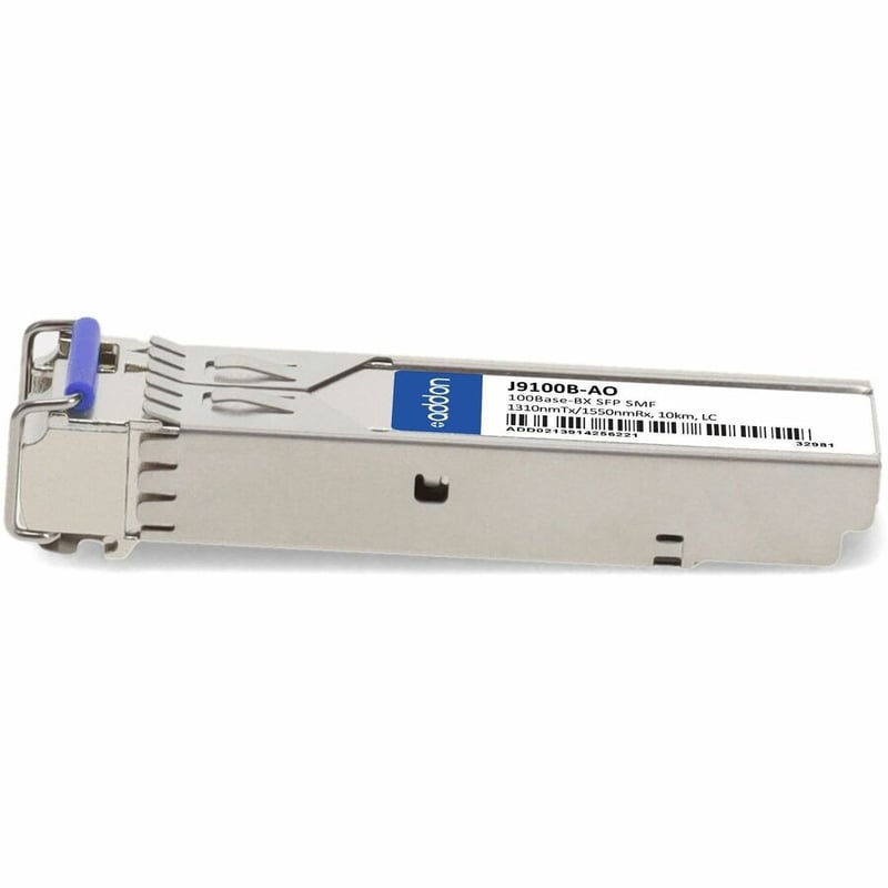 AddOn HP® J9100B Compatible TAA 100Base-BX SFP Transceiver (SMF, 1310nmTx/1550nmRx, 10km, LC, DOM) - Thumbnail 2