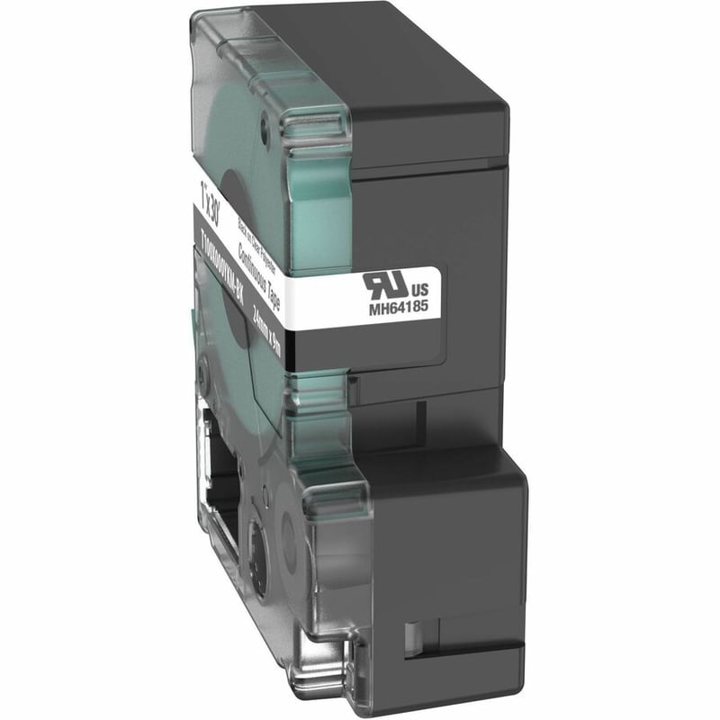 Panduit PXE T100X000YKM-BK MP Printer Cont Tape, Safety & ID, Polyester, Blk/Clr, 1" W - Thumbnail 2