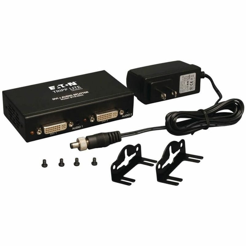 Tripp Lite by Eaton 2-Port DVI Splitter with Audio and Signal Booster Single-Link 1920x1200 at 60Hz/1080p (DVI F/2xF) TAA - Thumbnail 3