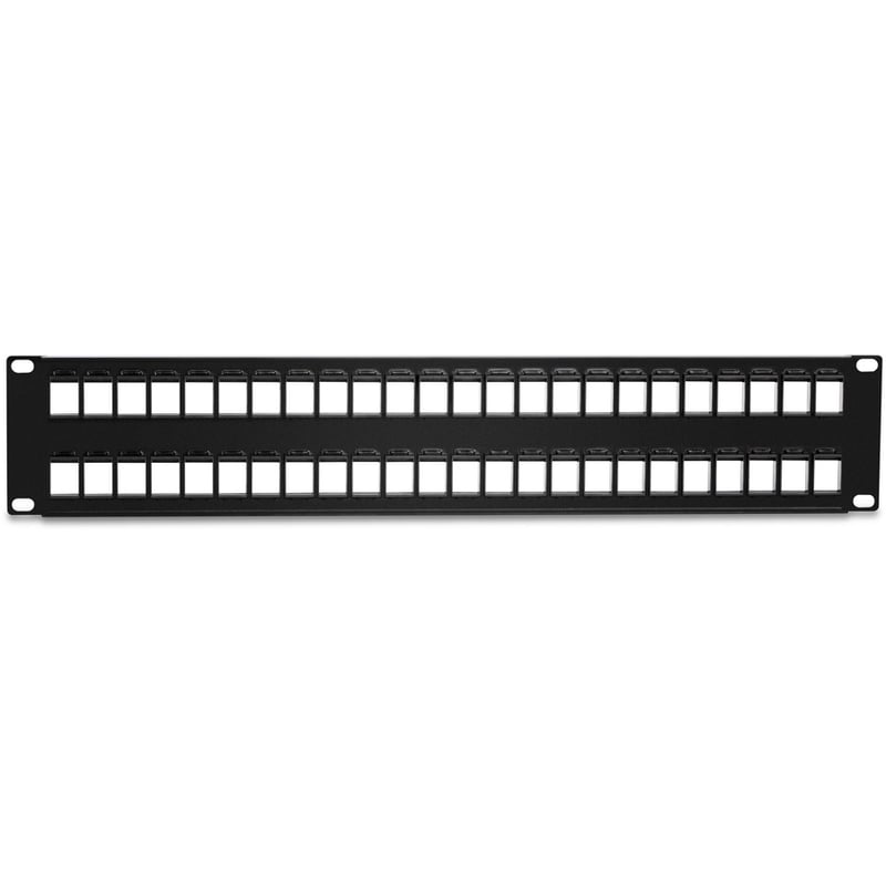TRENDnet 48-Port Blank Keystone 2U HD Patch Panel, 2U 19" Rackmount Housing, HD Keystone Network Patch Panel, Recommended With TC-K25C6 & TC-K50C6 Cat6 Keystone Jacks (Sold Separately), Black, TC-KP48 - Thumbnail 5