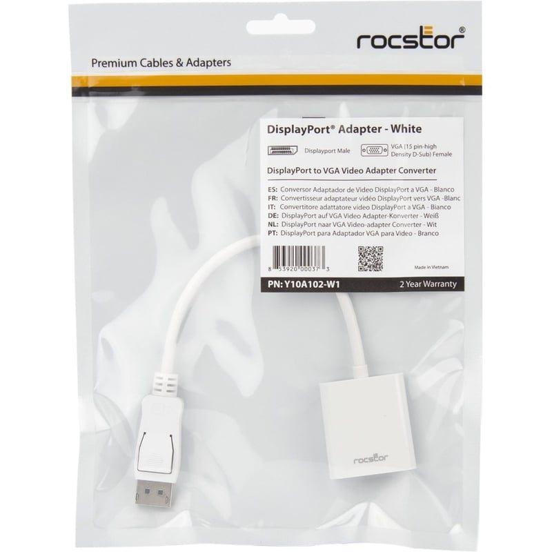 Rocstor DisplayPort to VGA Video Adapter Converter (10 Pack) - Thumbnail 3