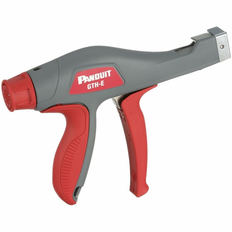 PanZone GTH-E Cable Tie Hand Tool, Dark Gray, Red, 7.8x1.28" , PK1 - Thumbnail 1