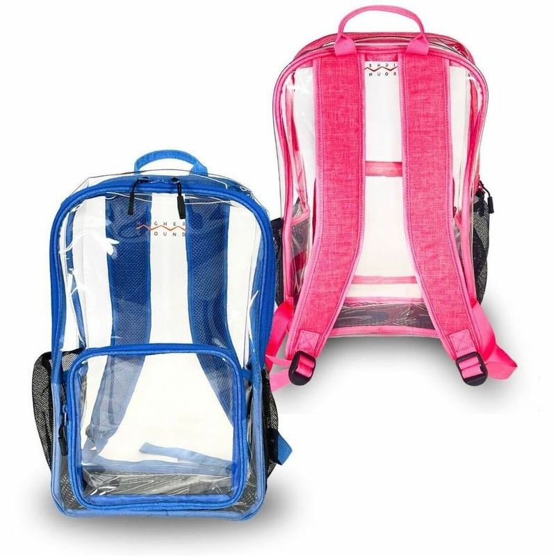 HG Safe N' Clear Security Backpack with padded welt/Blue Trim - Thumbnail 1