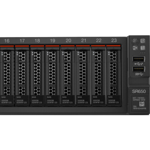 Lenovo ThinkSystem SR650 7X06A05XNA 2U Rack Server - 1 Xeon Gold 5118 2.30 GHz - 32 GB RAM - Thumbnail 4