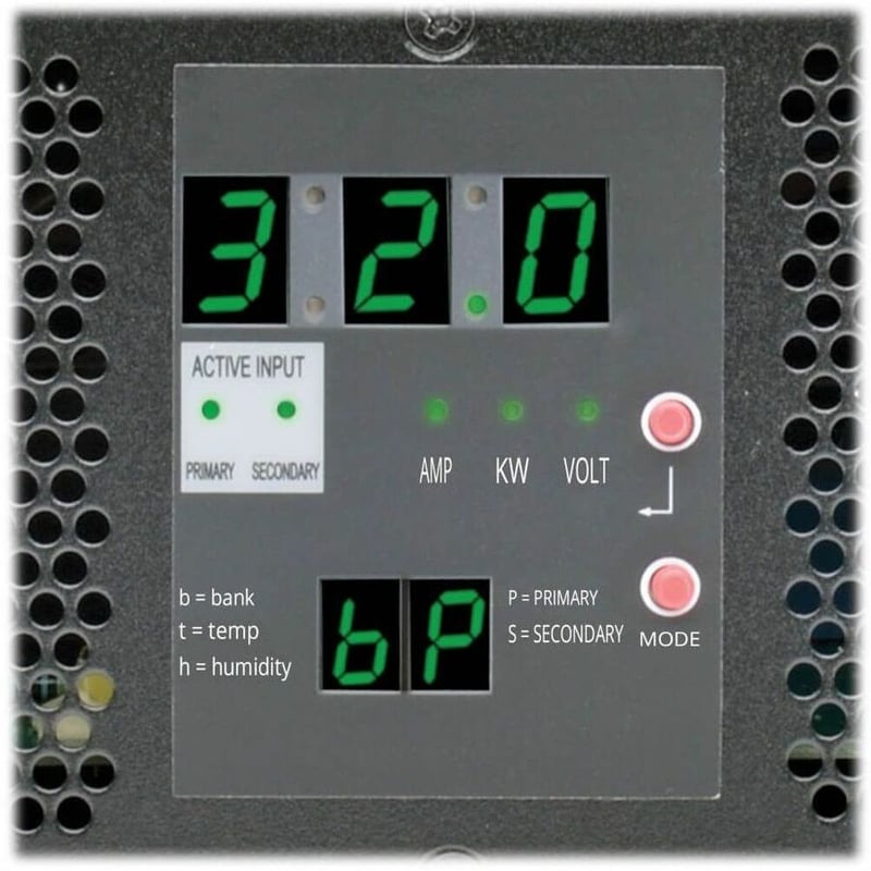 Tripp Lite by Eaton PDU 7.7kW Single-Phase Switched Automatic Transfer Switch PDU Two 200-240V IEC309 32A Blue Inputs 16-C13 2-C19 Outlets 2U TAA - Thumbnail 2
