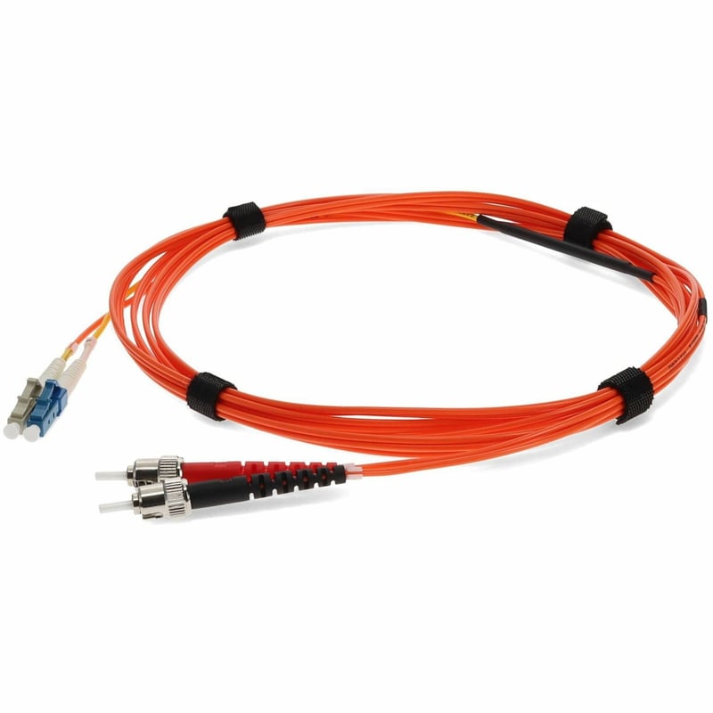 AddOn 3m LC (Male) to ST (Male) Orange OM2 & OS1 Duplex Fiber Mode Conditioning Cable - Thumbnail 1