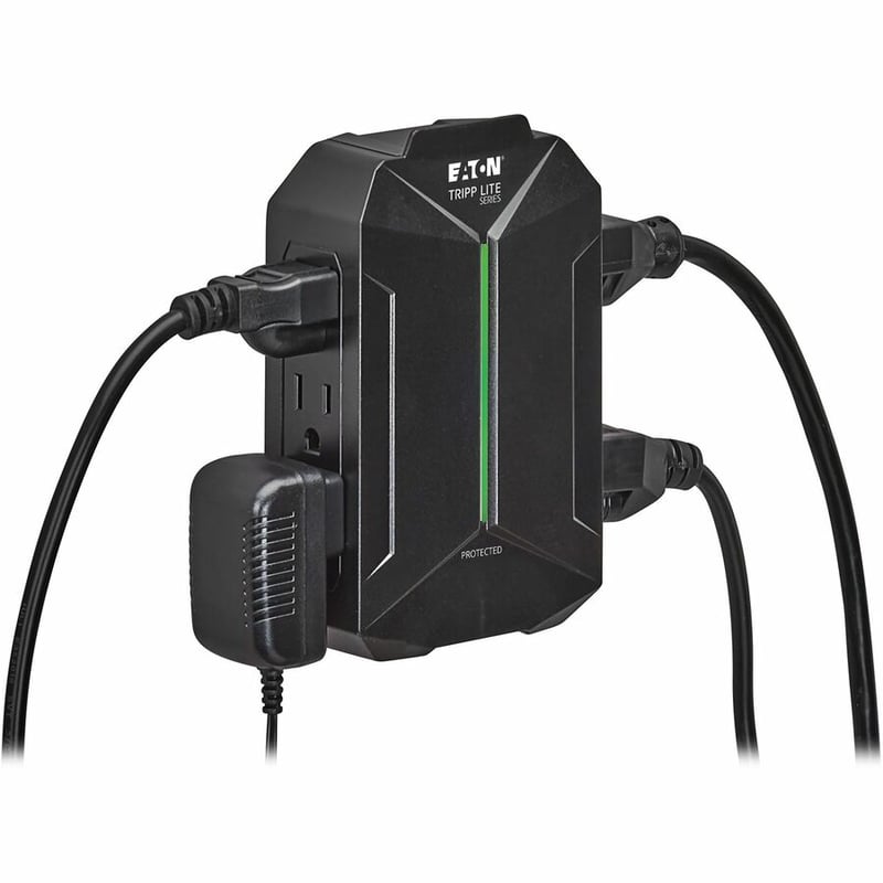 6-OUTLET SURGE PROTECTOR 5-15R 5-15P DIRECT PLUG-IN 490J BLACK - Thumbnail 5